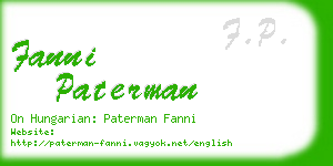 fanni paterman business card